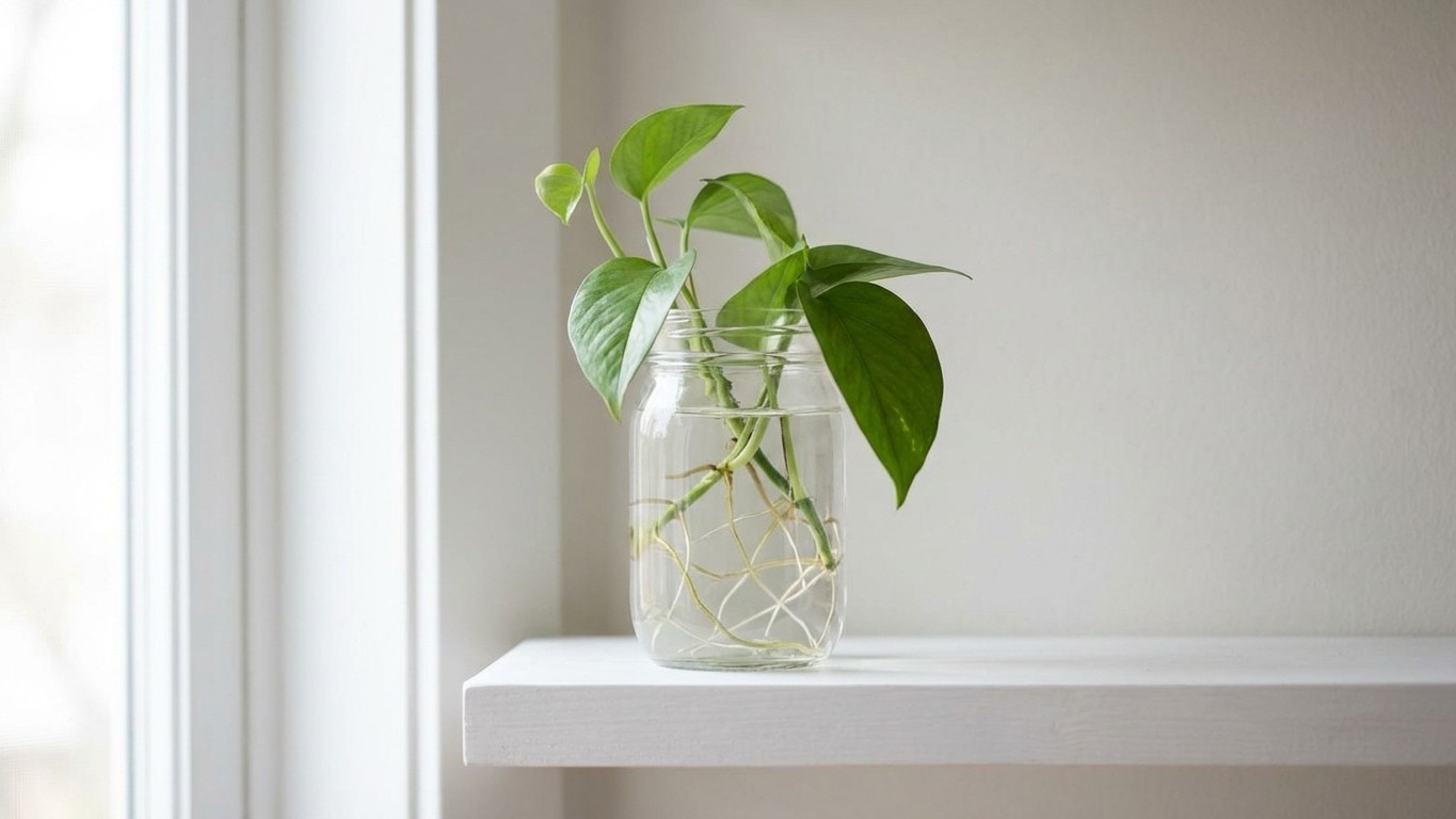 Adiós a las macetas: cómo cultivar plantas hermosas solo con agua y un frasco