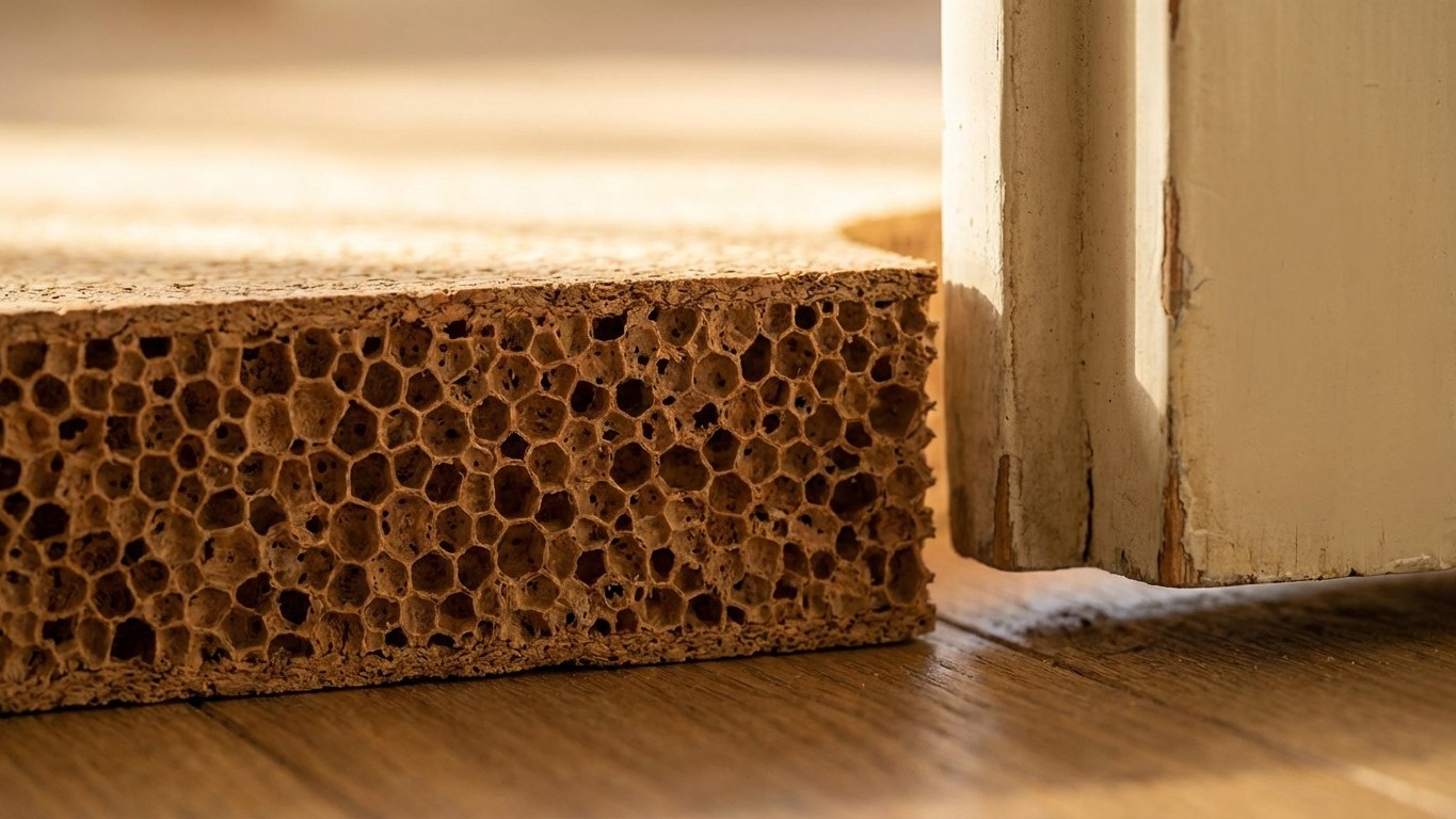 Adiós a los burletes de espuma: este material natural aísla del frío del suelo mucho mejor