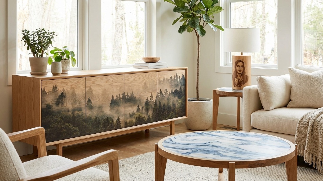 Adiós vinilos: la impresión directa sobre madera que revolucionará tus muebles en 2026