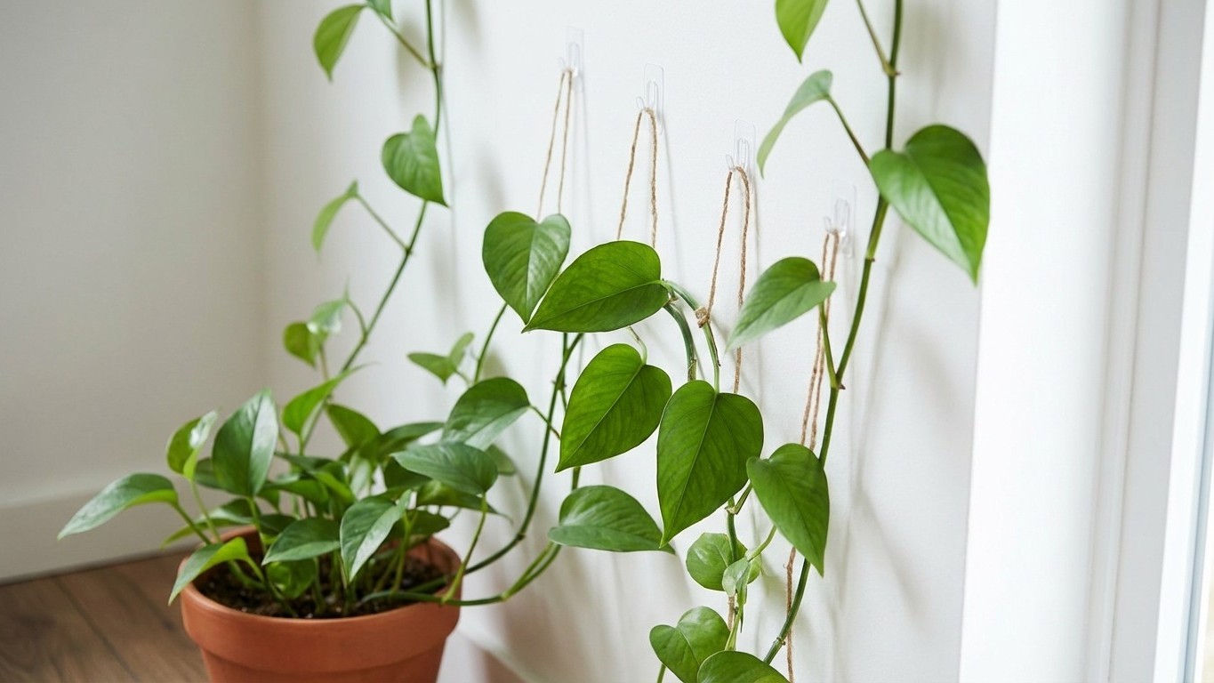 De pared vacía a jungla verde: cómo una sola planta trepadora cubrió 2 metros en un piso de 40 m²
