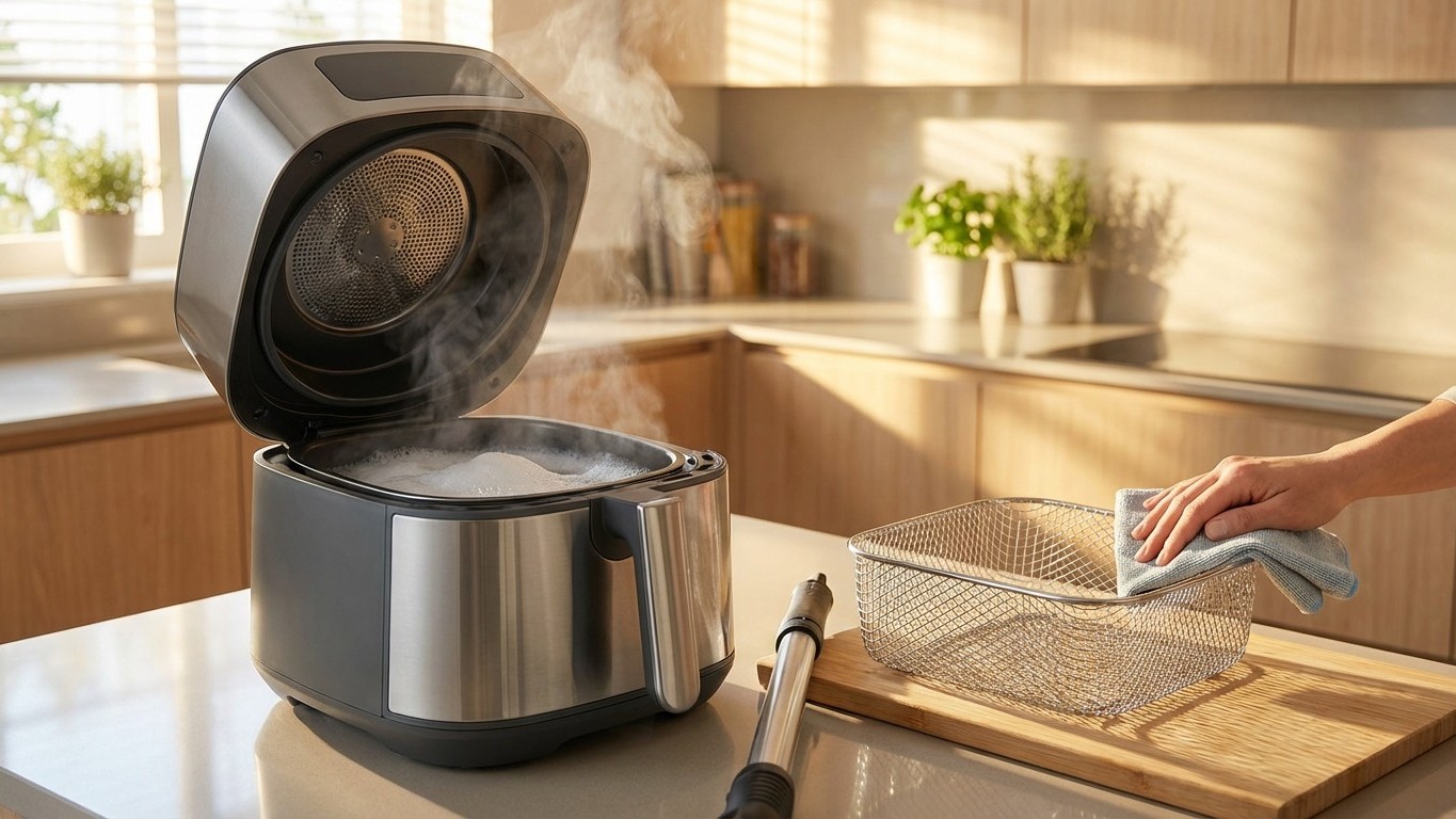 El truco infalible que transforma la limpieza de tu freidora de aire sin esfuerzo