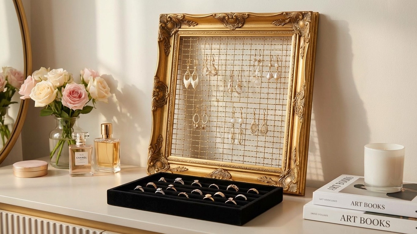 Este viejo marco de fotos se convierte en el organizador de joyas que todas quieren en 2026