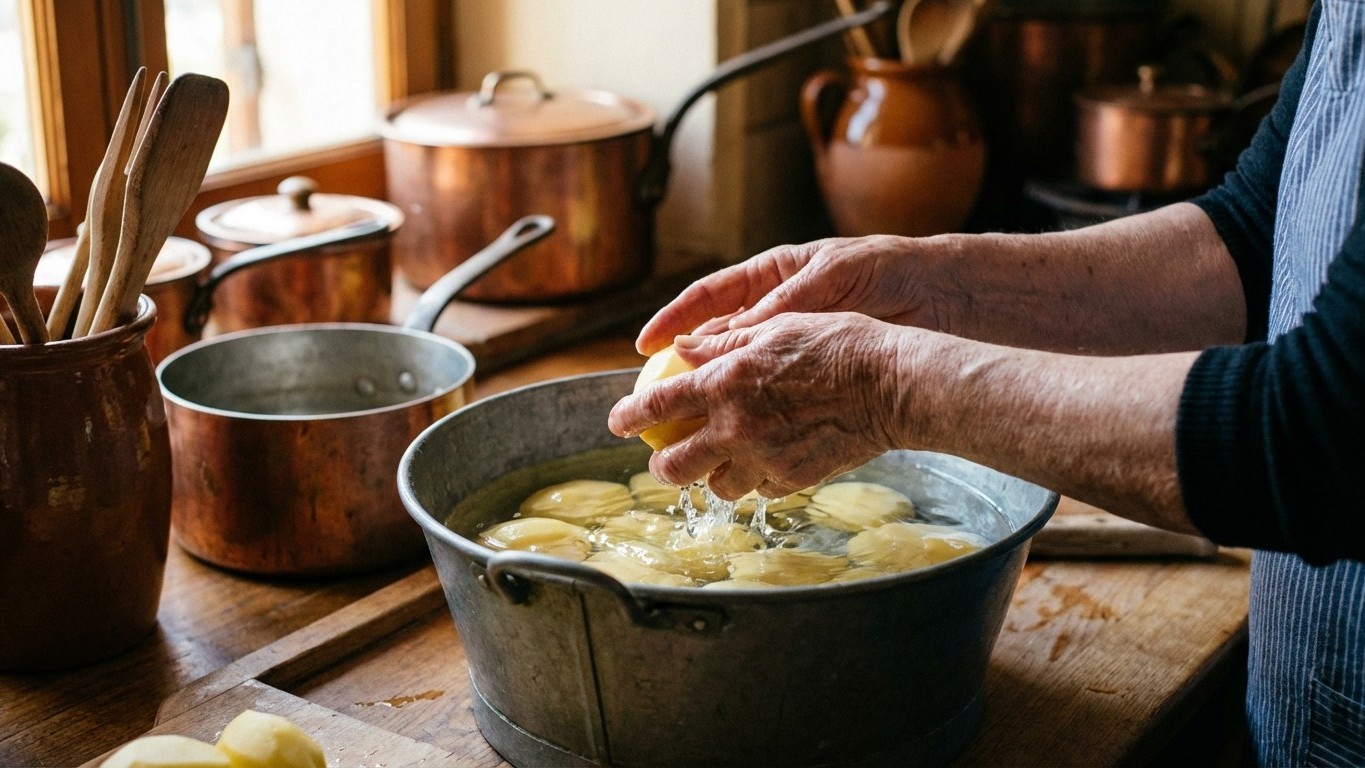 Mis abuelos hacían este gesto con las patatas y nunca entendí por qué hasta ahora