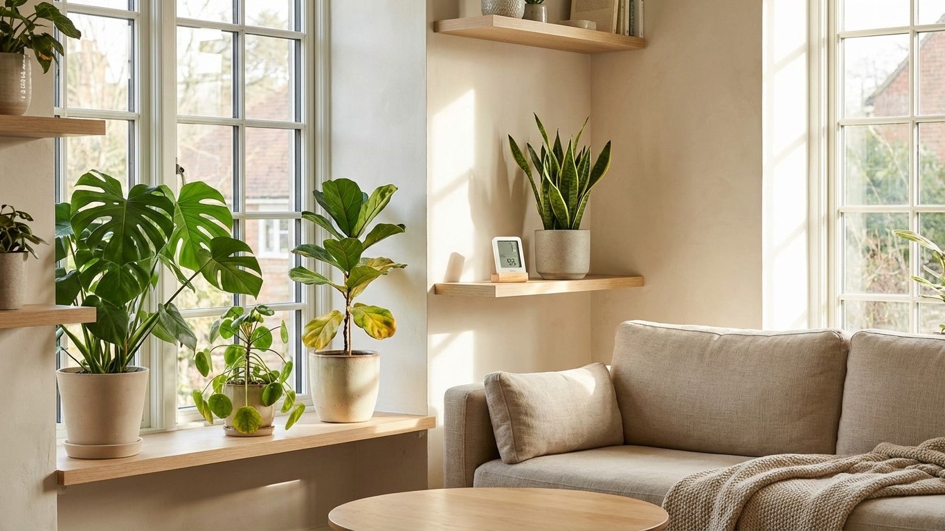 Soins des plantes d’intérieur : lumière, humidité, température et emplacement