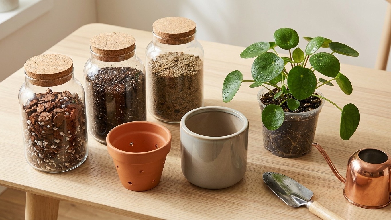 Substrat, pots et drainage : la base pour arroser juste en intérieur