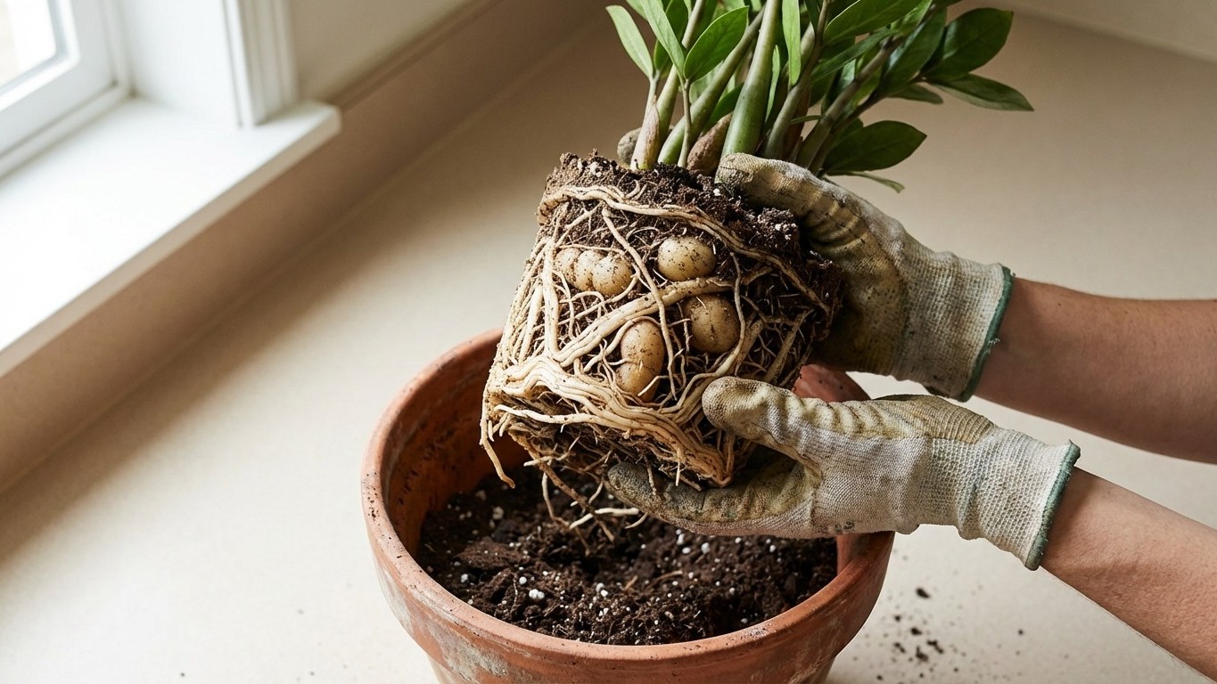 Tu zamioculcas lleva 3 años parada: descubre qué ocurre en las raíces que ignoras
