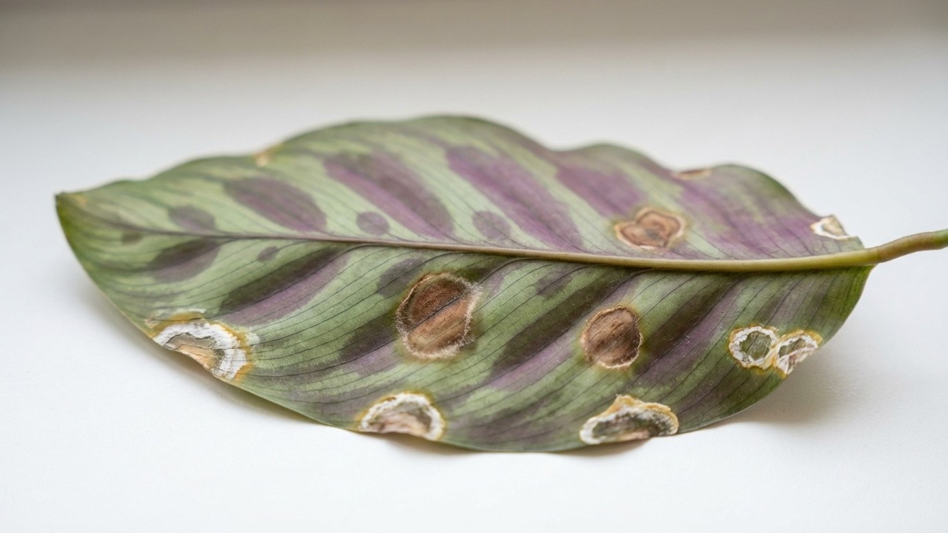¿Vaporizas tu Calathea cada mañana? Descubre por qué esas manchas marrones son una señal de alerta