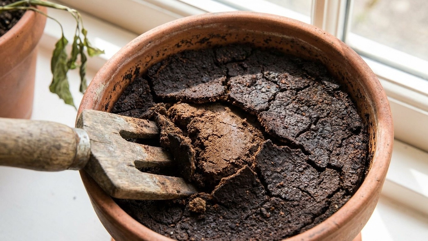 El poso de café mata tus plantas: descubre por qué se asfixian bajo esa costra marrón