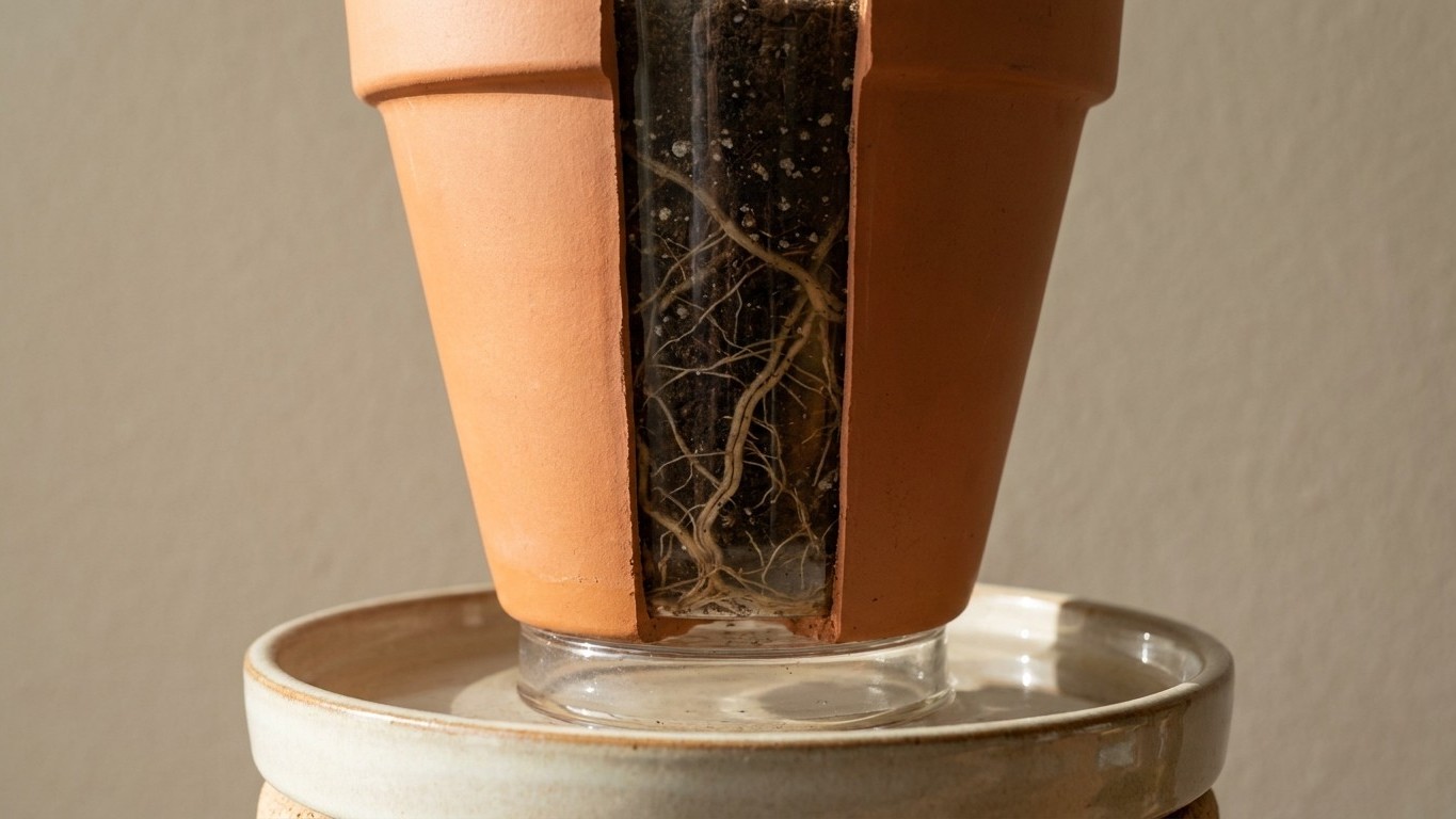 El secreto de 2 cm que explica por qué tus plantas siguen secas: así funciona realmente el plato bajo la maceta