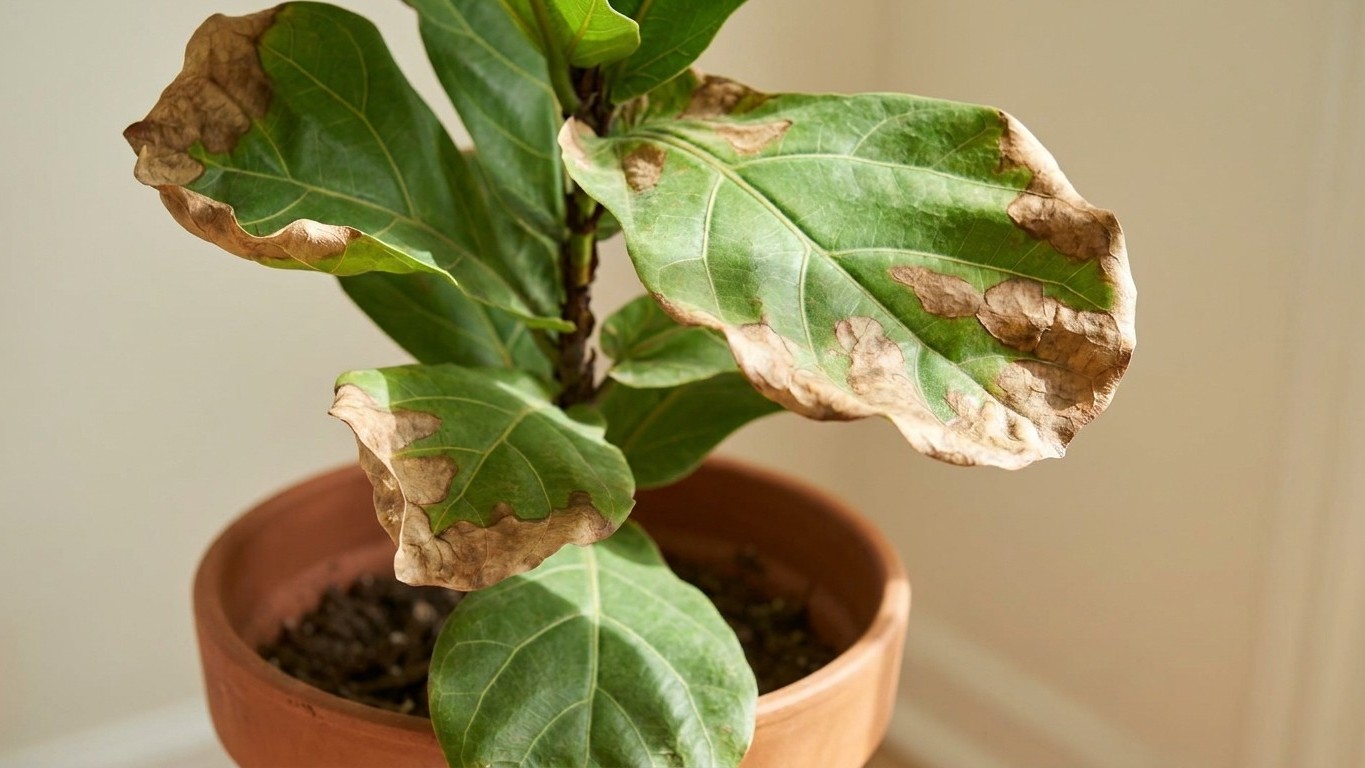 Mi ficus lyrata se quemó en 48 horas: la lección brutal de llevar plantas de interior al balcón sin aclimatación