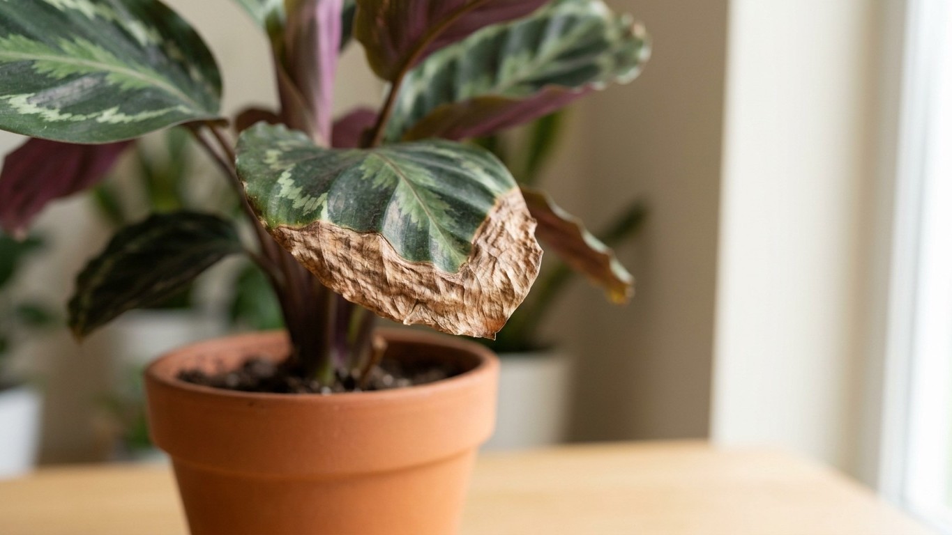 Puse mi calathea bajo el ventilador de techo: cómo un gesto de cuidado destruyó sus hojas en 72 horas