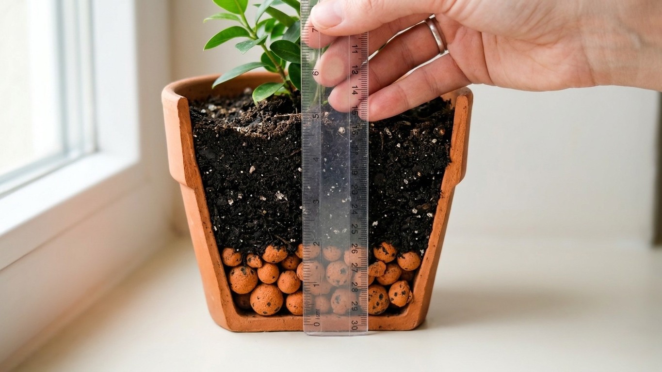 Una regla de 30 cm reveló por qué ahogaba mis plantas sin saberlo: la verdad sobre el drenaje en macetas
