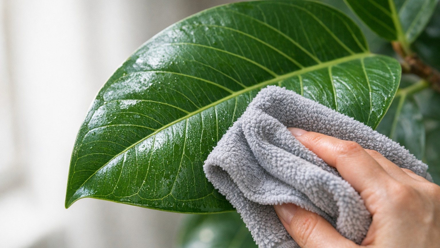 El spray abrillantador que asfixia tus plantas: cómo limpiar hojas sin dañarlas
