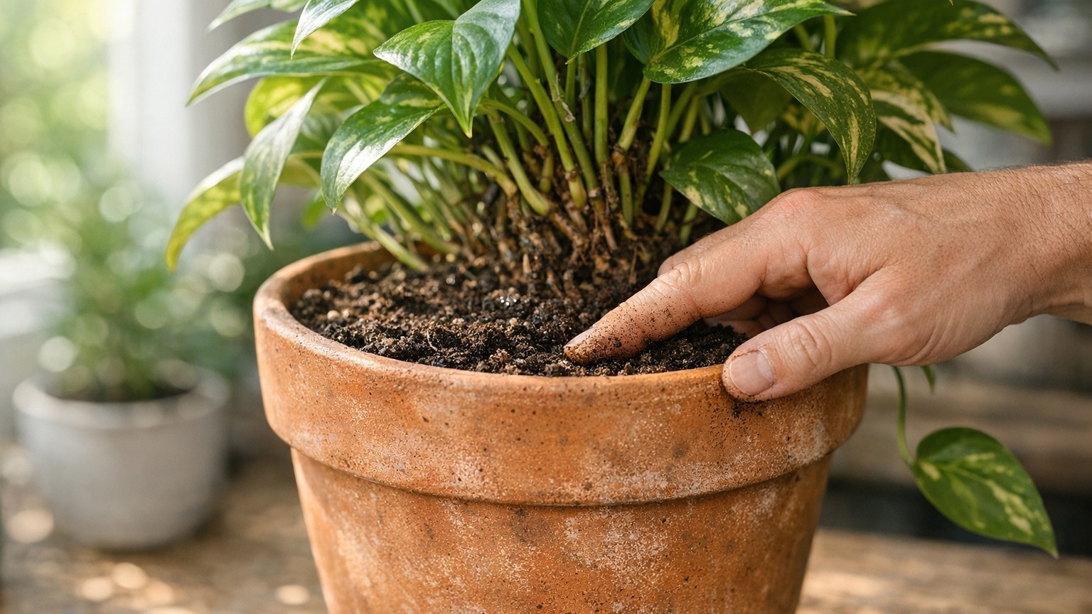 Planté mi planta de interior en una maceta de terracota porque 'respira' mejor: el día que toqué la tierra en pleno verano...