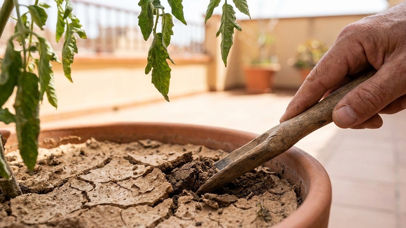 Por qué tu acolchado mata las plantas: la costra que no ves bajo el mulch