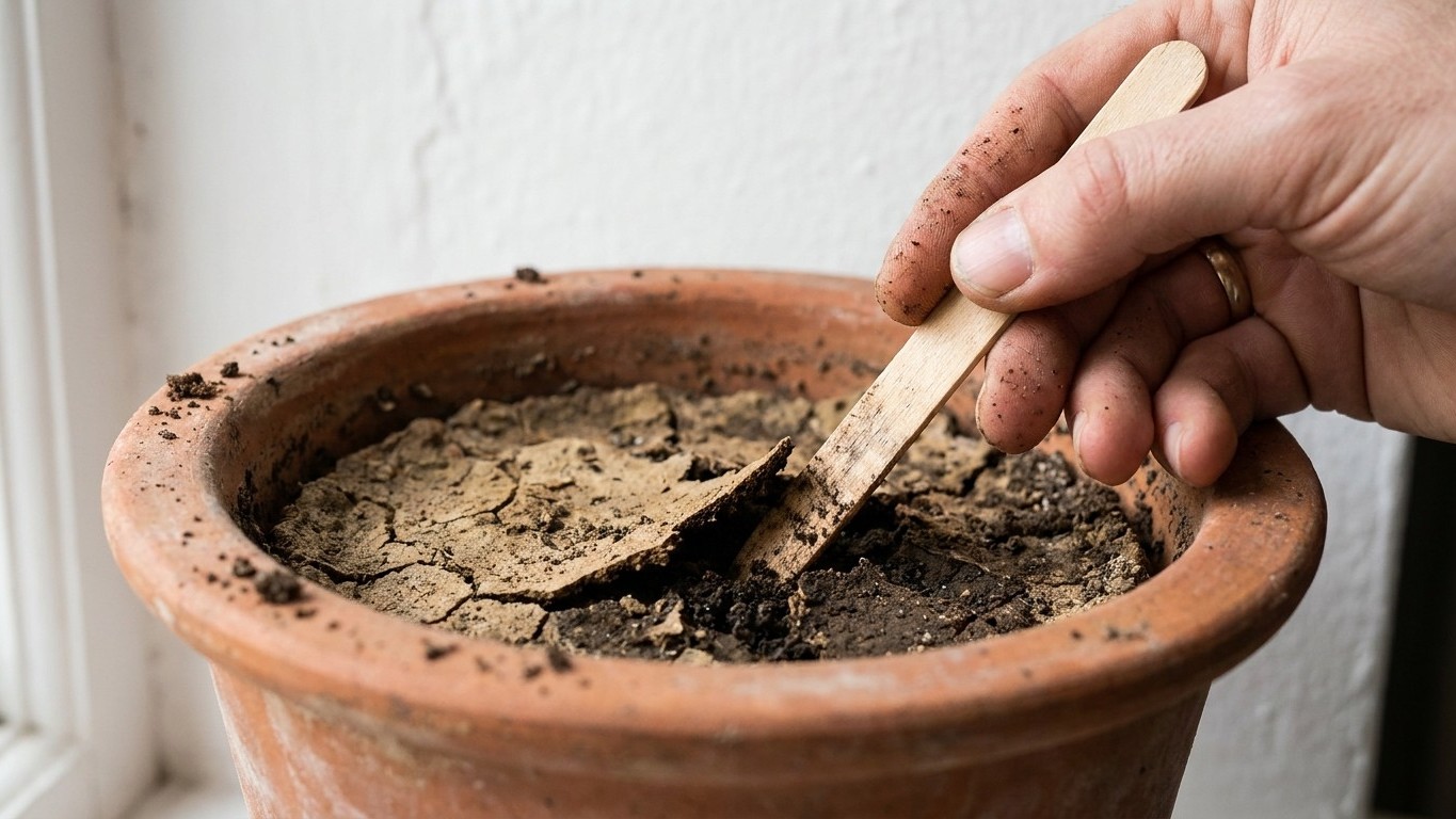 Por qué tus macetas pegadas a la pared se secan en 24 horas: el secreto oculto en la tierra que descubrí al rascar
