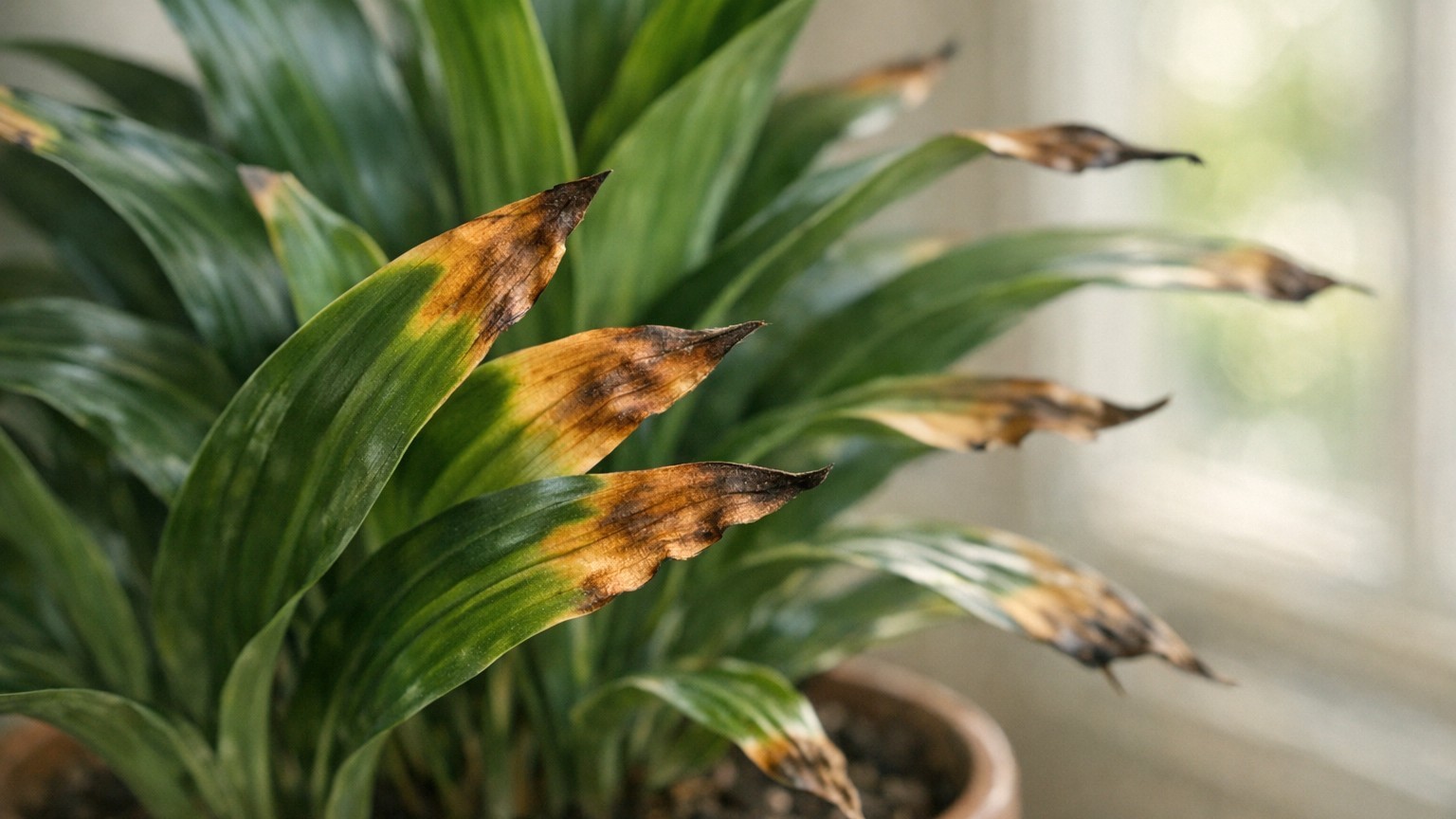 Puntas quemadas en tus plantas: por qué se secan una a una y cómo salvárlas reorganizando tu casa