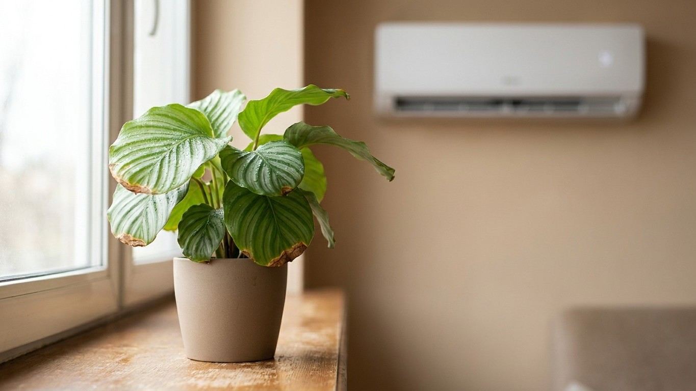Dejaba el aire acondicionado encendido todo el día a 35°C para proteger mis plantas: cuando vi las puntas marrones de mi c...