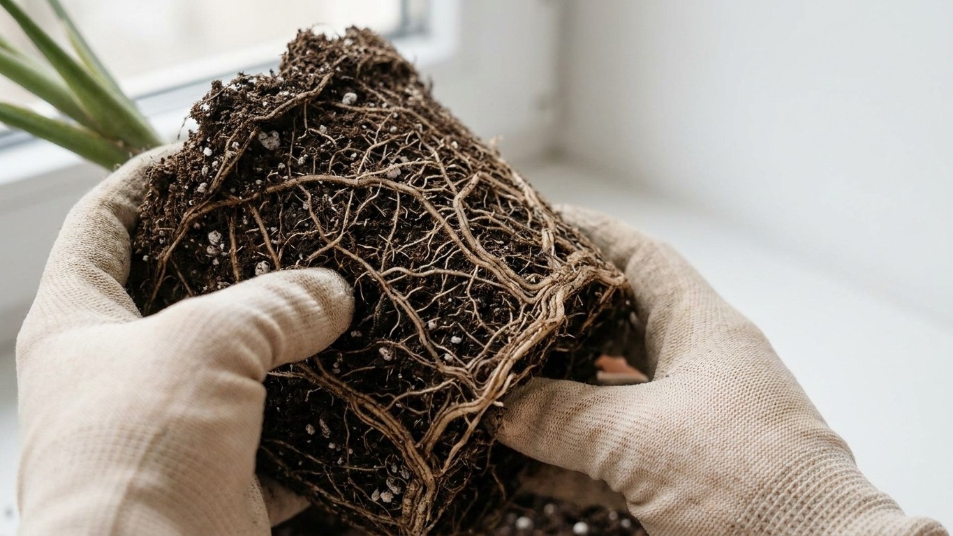 Eché micorrizas al trasplantar mis plantas de interior solo para que enraizaran mejor: al sacar el cepellón tres meses des...