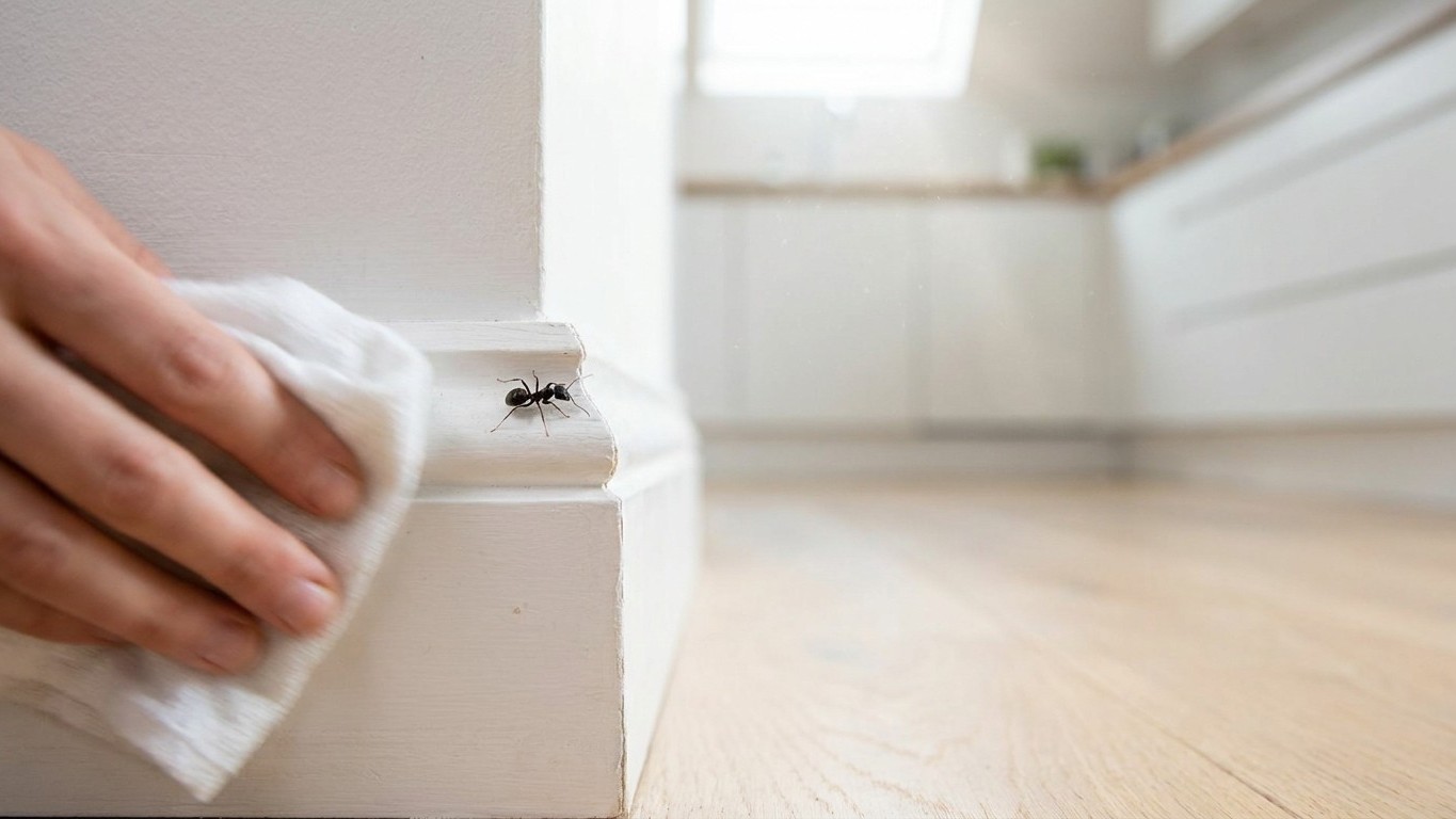 Se acabó el insecticida en espray contra las hormigas: en julio, este gesto de un segundo sobre el rodapié corta el rastro...