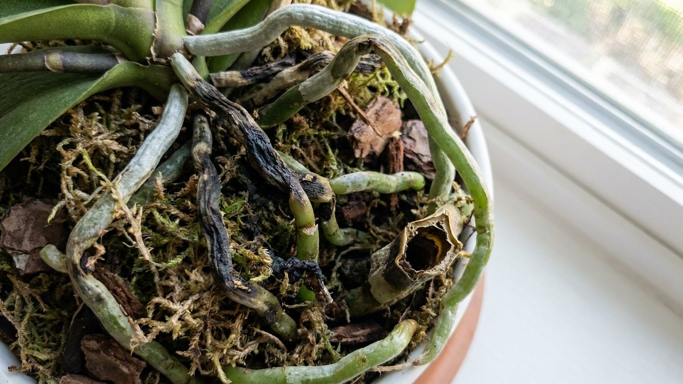 Yo ponía cubitos de hielo sobre mi orquídea como dice el truco viral: al levantar la corteza un mes después, entendí por q...