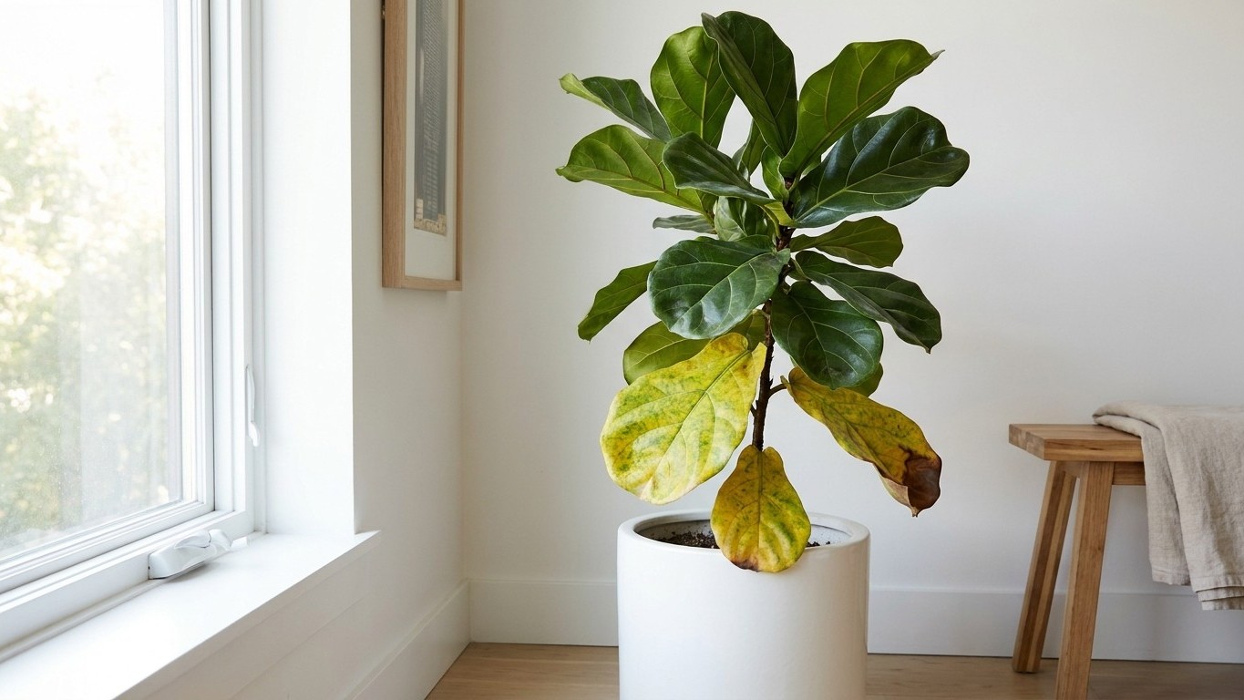 Cambiaba mi ficus lyrata de sitio cada dos semanas solo para darle más luz: cuando vi el estado de las hojas de abajo, ya ...