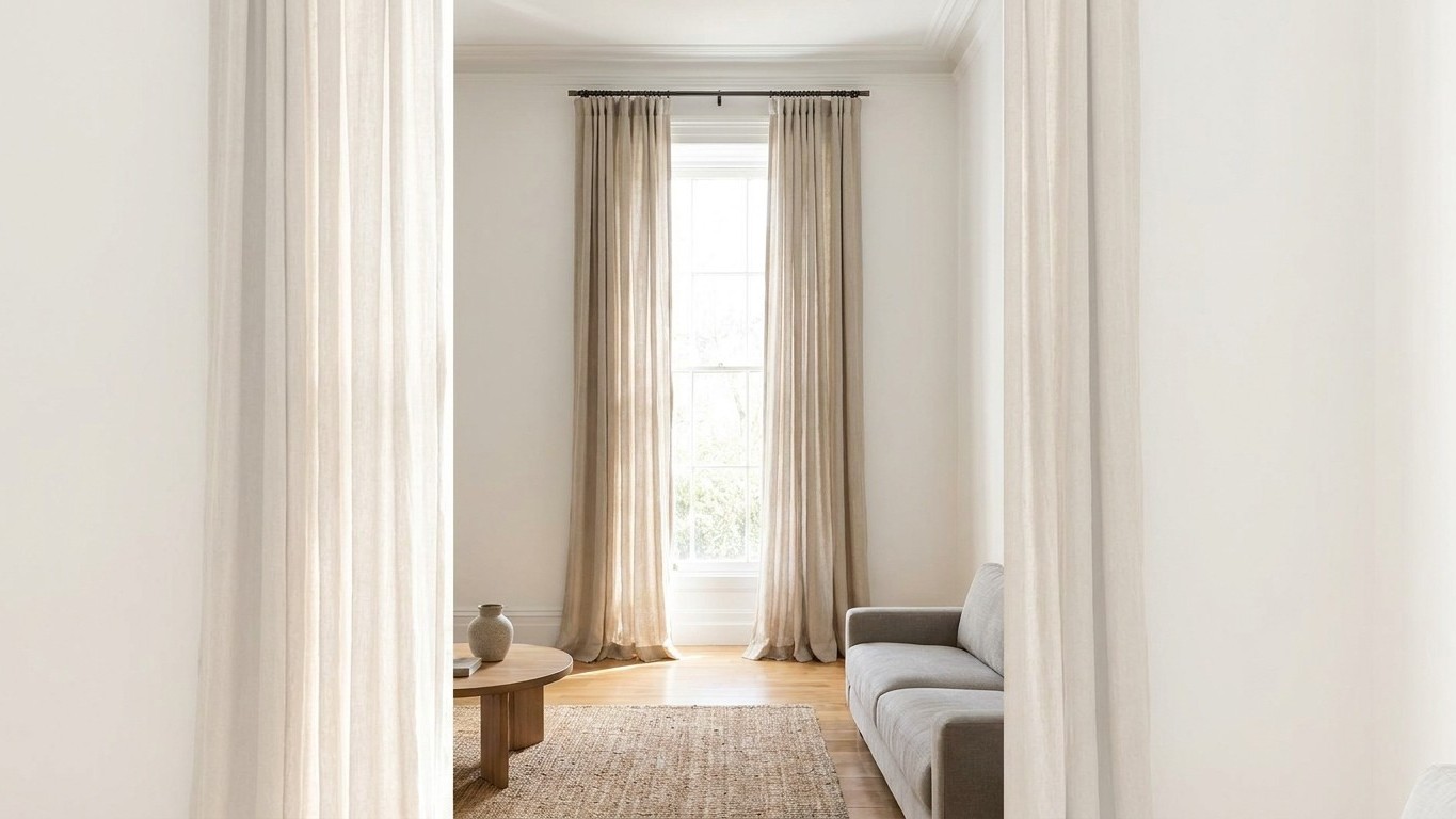 Colgué las cortinas a ras del marco solo porque venía así el agujero: el día que subí la barra junto al techo, entendí lo ...