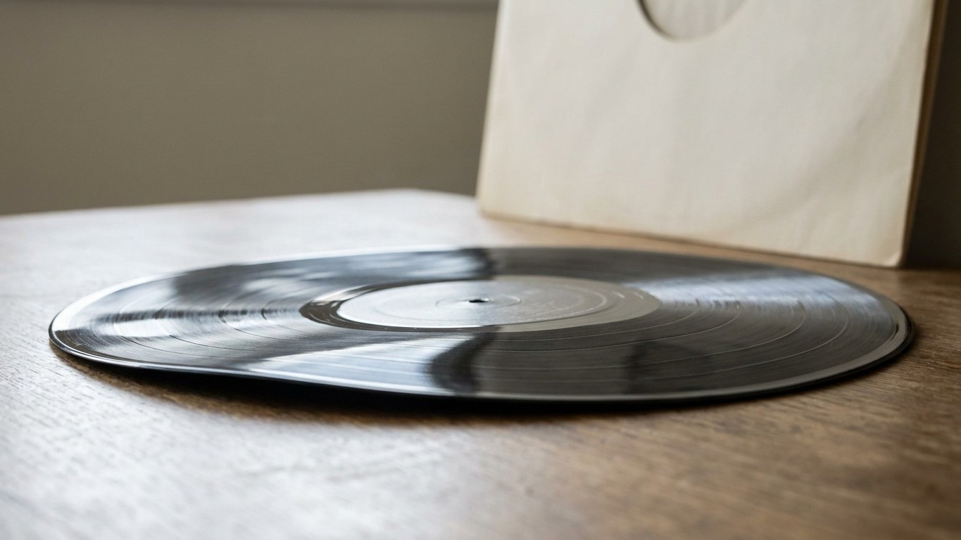Guardé mis vinilos apilados encima del mueble solo para que no se cayeran: al sacar el de abajo dos años después, entendí ...