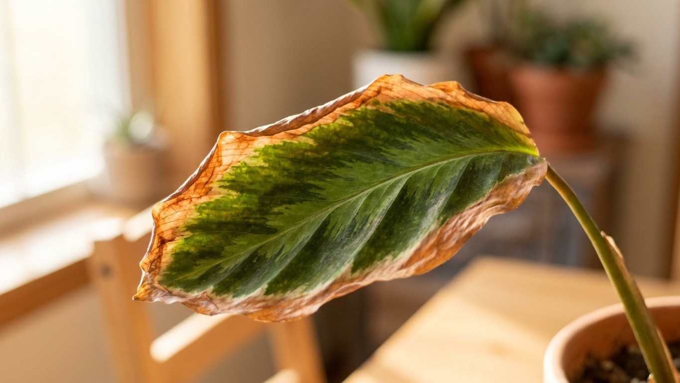 «Le estás dando poca agua»: el aparato del salón que quema los bordes de tu calathea aunque la tierra esté húmeda