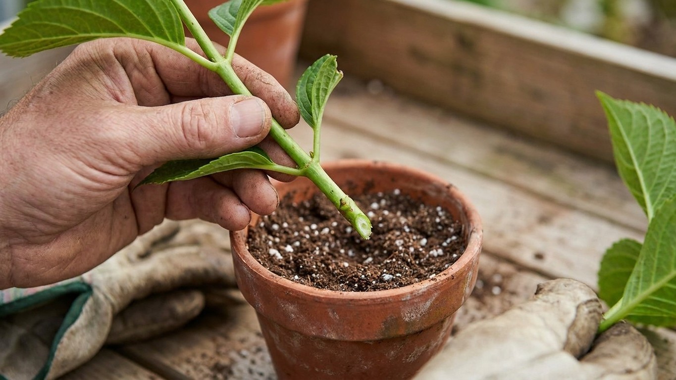 Multiplicaba mis hortensias con los tallos más bonitos, los que ya tenían flor: un viverista me mostró por qué se me pudrí...