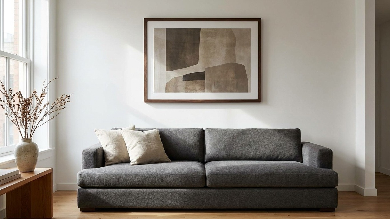 «Tus cuadros están flotando en la pared»: los 20 cm que los decoradores nunca se saltan encima del sofá