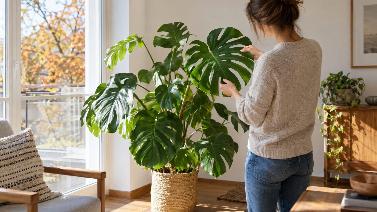 Monstera con hojas sin agujeros: por qué pasa y qué cambiar para que las nuevas salgan abiertas